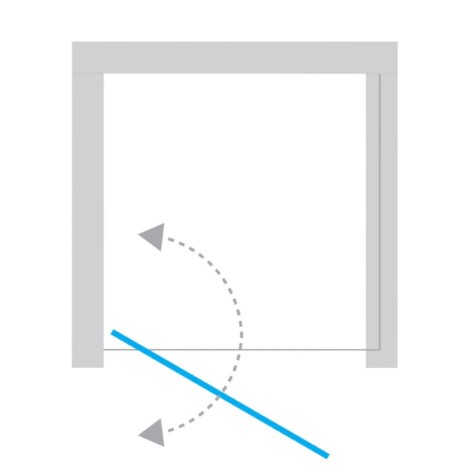 New Trendy New Soleo drzwi wnękowe 900x1950 mm chrom