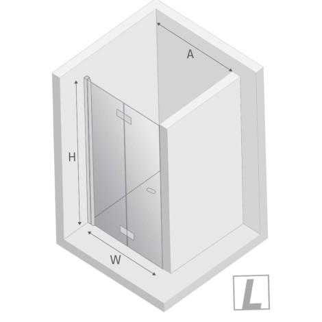 New Trendy New Soleo drzwi wnękowe 700x1950 mm chrom