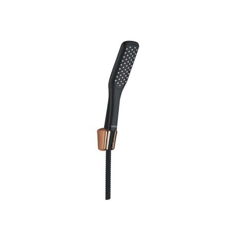 Kuchinox Alanis Zestaw natryskowy punktowy 1500 mm czarny-różowe złoto