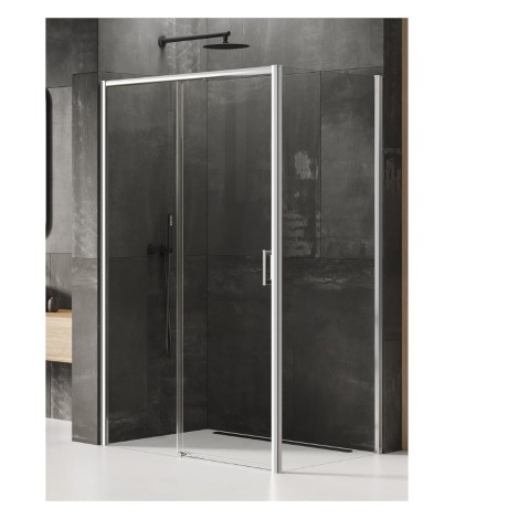 New Trendy Prime kabina prostokątna przesuwna chrom 100x70x200