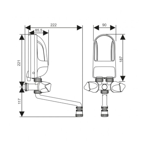 DAFI PRZEPŁ. PODG. NADUM. 230V 3,7kW BAT.BIAŁA WYL.180
