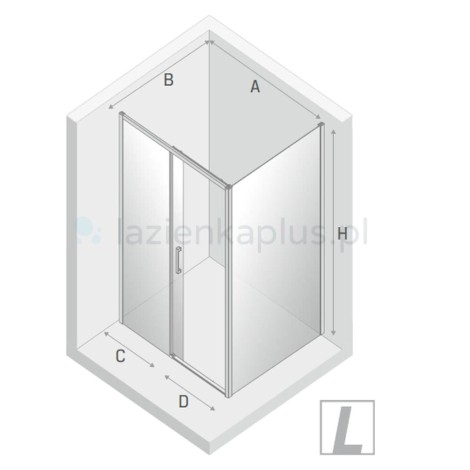 New Trendy Prime kabina prysznicowa black 100x80x200