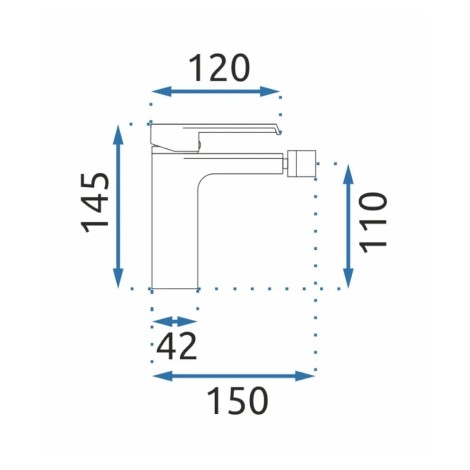 Rea Hass bateria bidetowa złoto szczotkowane