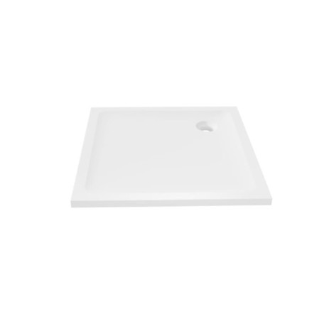 New Trendy Brodzik Mild Akrylowy Kwadratowy Biały 80X80X4,5cm
