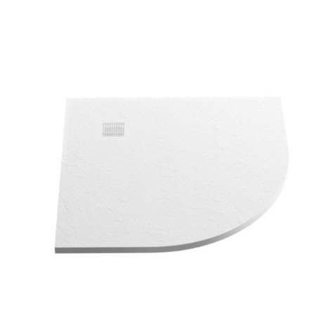 New Trendy Brodzik Mori Konglomeratowy półokrągły posadzkowy 90X90X3cm