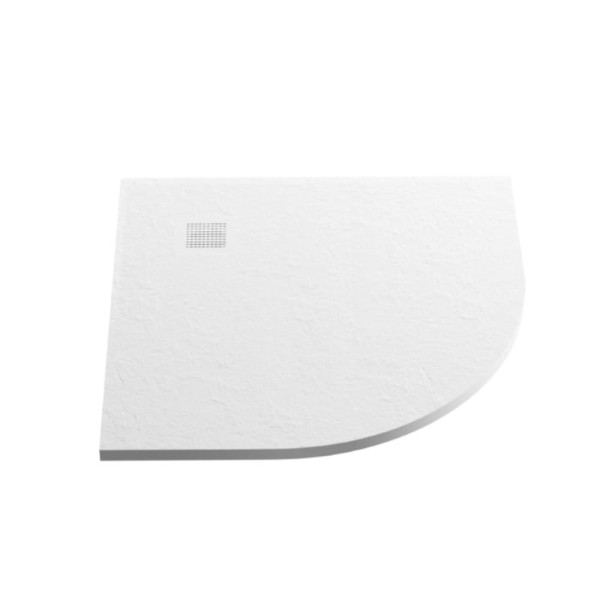 New Trendy Brodzik Mori Konglomeratowy półokrągły posadzkowy 90X90X3cm