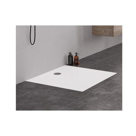 New Trendy Nex brodzik kwadratowy konglomeratowy beż struktura 90x90x3,5