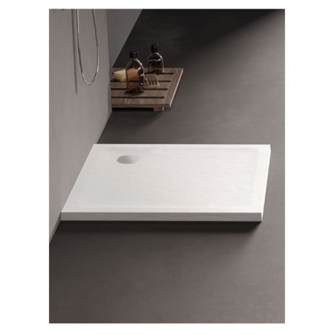 Brodzik Mild Stone akrylowy kwadratowy Biały 90X90X4.5cm