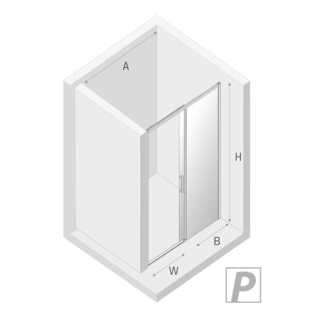 New Trendy Prime drzwi wnękowe chrom 120x200