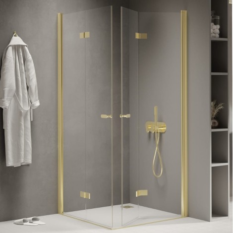 New Trendy New Soleo kabina kwadratowa 900x900x1950 mm light gold