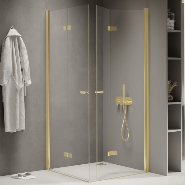 New Trendy New Soleo kabina kwadratowa 900x900x1950 mm light gold