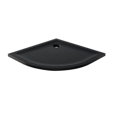 New Trendy Mild Stone brodzik półokrągły akrylowy R55 czarny 80x80x4,5