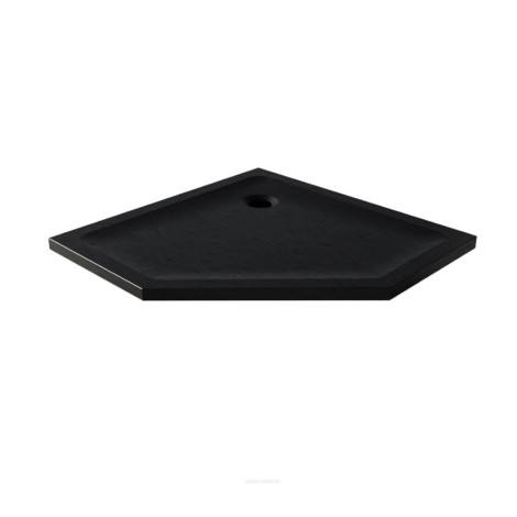 New Trendy Mild Stone brodzik piącikątny akrylowy czarny 90x90x4,5