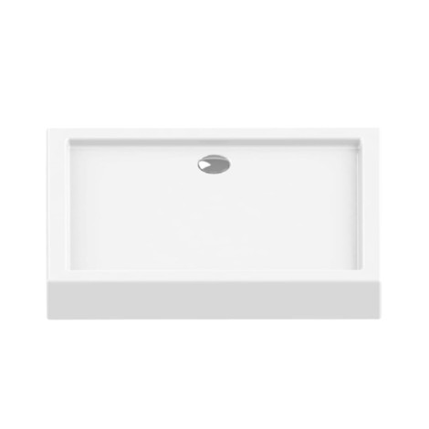 New Trendy Columbus brodzik prostokątny akrylowy biały 100x80x14