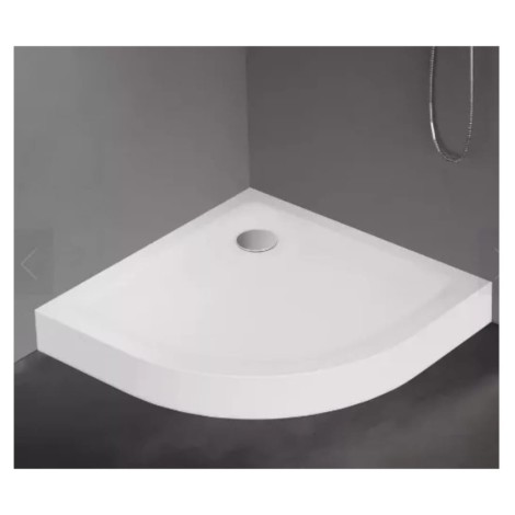 New Trendy Mild brodzik półokrągły R55 akrylowy biały 80x80x11,5