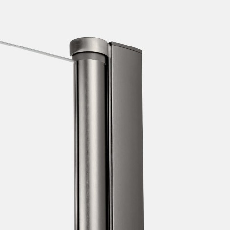 New Trendy New Soleo kabina walk-in U 600x1950 mm gunmwtal brushed