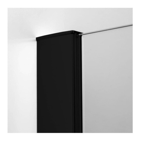 New Trendy kabina  prostokątna New Renoma black lewa 90X100X195cm