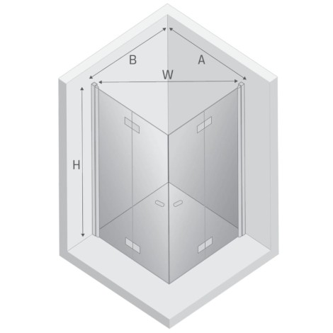 New Trendy New Soleo kabina prostokątna 800x1000x1950 mm chrom