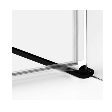 New Trendy New Renoma kabina prostokątna  lewa black 90X100X195 cm