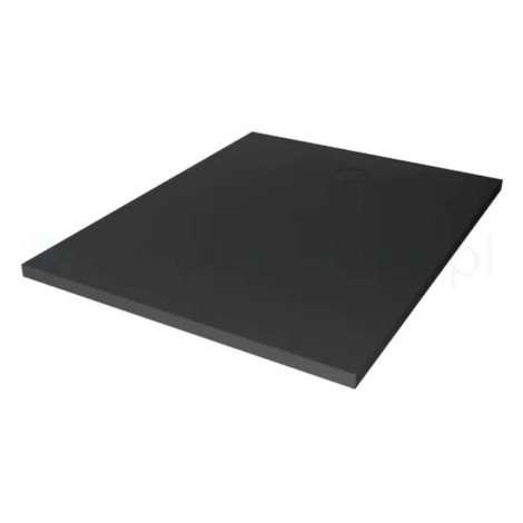 New Trendy Nex brodzik konglomeratowy prostokątny antracyt 120x100x3,5