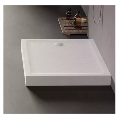 New Trendy Mild Stone brodzik akrylowy biały 90x70x11,5