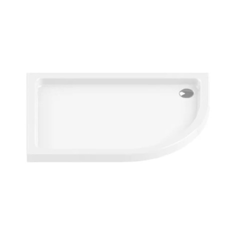 New Trendy Maxima Ultra brodzik asymetryczny prawy posadzka biały 120x85x6