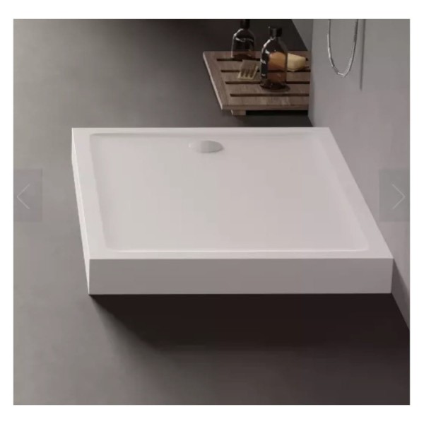 New Trendy Mild brodzik prostokątny akrylowy biały 100x90x11,5