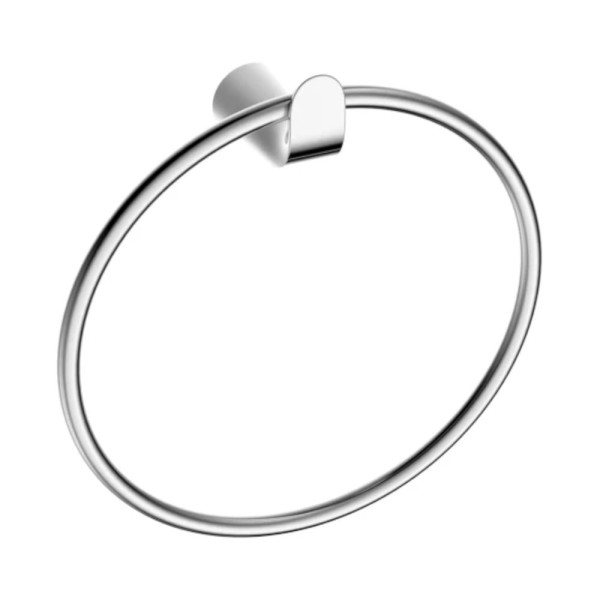 Omnires Saco okrągły wieszak na ręcznik chrom/biały