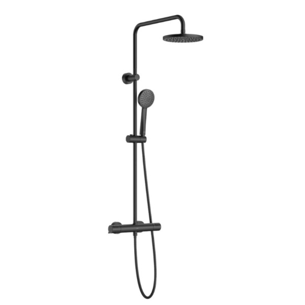 Roca Victoria kolumna prysznicowa z baterią termostatyczną czarny mat