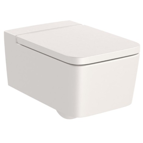 Roca Inspira square rimless miska wc podwieszana beżowa