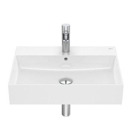 Roca Inspira square umywalka ścienno meblowa 600 x 490 x 120 mm superglaze biały