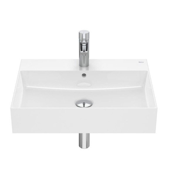 Roca Inspira square umywalka ścienno meblowa 600 x 490 x 120 mm superglaze biały