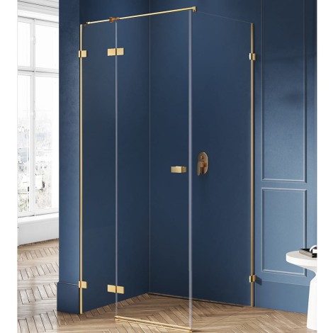 New Trendy Avexa kabina prostokątna 1000x1200x2000 mm gold brushed