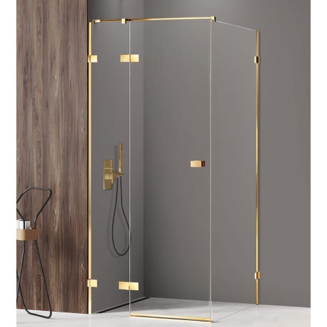 New Trendy Avexa kabina prostokątna 800x700x2000 mm gold shine