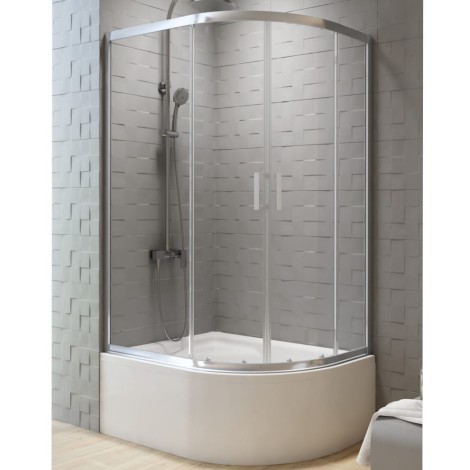 New Trendy Varia New kabina półokrągła asymetryczna 1200x850x1650 chrom
