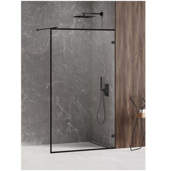 New Trendy Avexa black ramka walk-in 60x200 cm