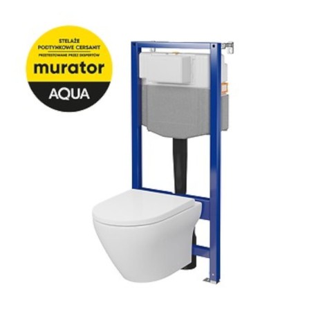 Cersanit Aqua 50 mechaniczny c20 stelaż wc z miską zawieszaną Larga i deską wolnoopadającą z łatwym wypinaniem