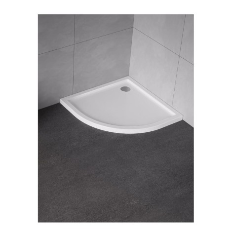 New Trendy Brodzik Cantare Półokragły Akrylowy 100X100X4,5cm