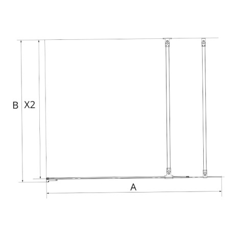 New Trendy Avexa kabina walk-in 1000x2000 mm black