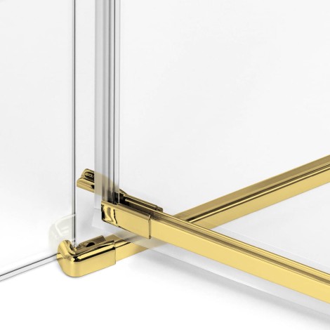 New Trendy Avexa kabina prostokątna 1100x900x2000 mm gold shine