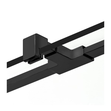New Trendy New Renoma kabina prostokątna black lewa wspornik poziomy 110X80X195cm