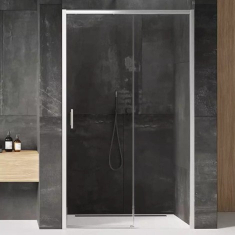 New Trendy Prime drzwi wnękowe prawe chrom 130x200