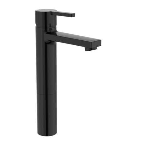 Roca Naia bateria stojąca umywalkowa wysoka bez korka titanium black