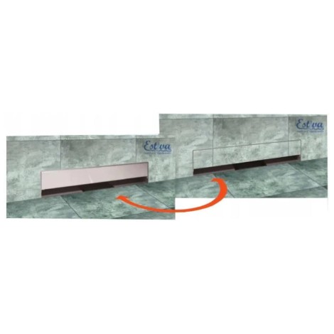 Estiva Odpływ liniowy just wall ścienny z rusztem dwustronnym 40 cm