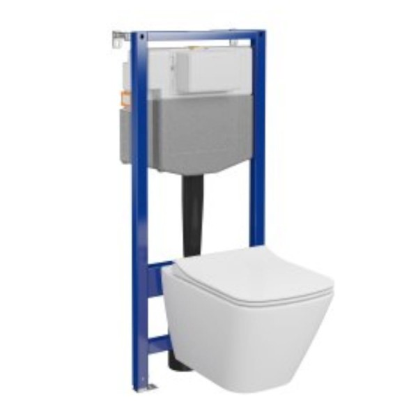Cersanit Aqua 50 mechaniczny c16 stelaż wc z miską zawieszaną City Square i deską wolnoopadającą