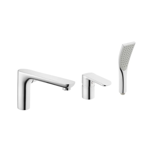 Invena Siros bateria wannowa 3-otworowa chrom