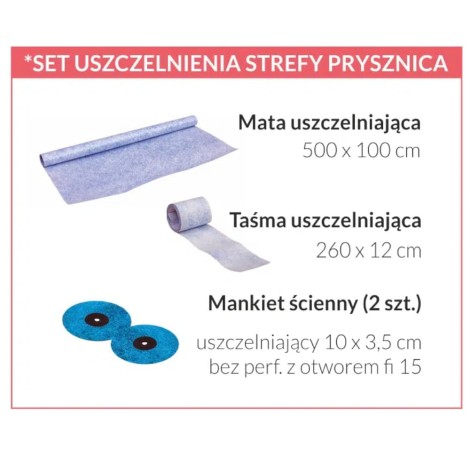 Schedpol Slim Lux brodzik kwadratowy 80x80cm - uszczelnienie