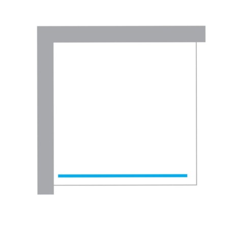 New Trendy Awexa kabina walk-in NZ6 1000x2000 mm white
