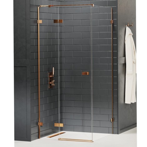 New Trendy Avexa kabina prostokątna 1200x800x2000 mm copper brushed