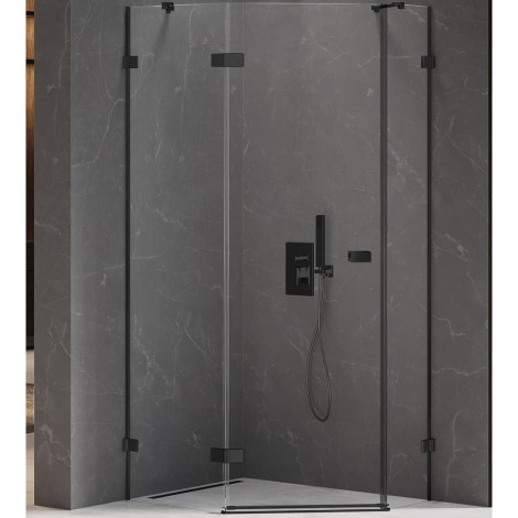 New Trendy Avexa kabina 5-kątna asymetryczna 1000x800x2000 mm black